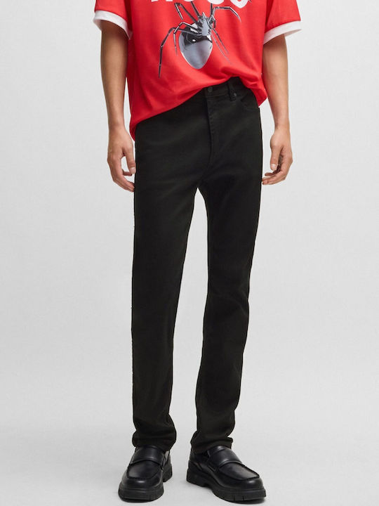 708 Men's Elastic Jeans Pants with Slim Fit Black