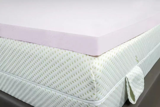 Alpha Foam Matratzentopper Halb-Doppel Schaumstoff Mit Aloe Vera & Abnehmbarer Bezug 130x200x5cm