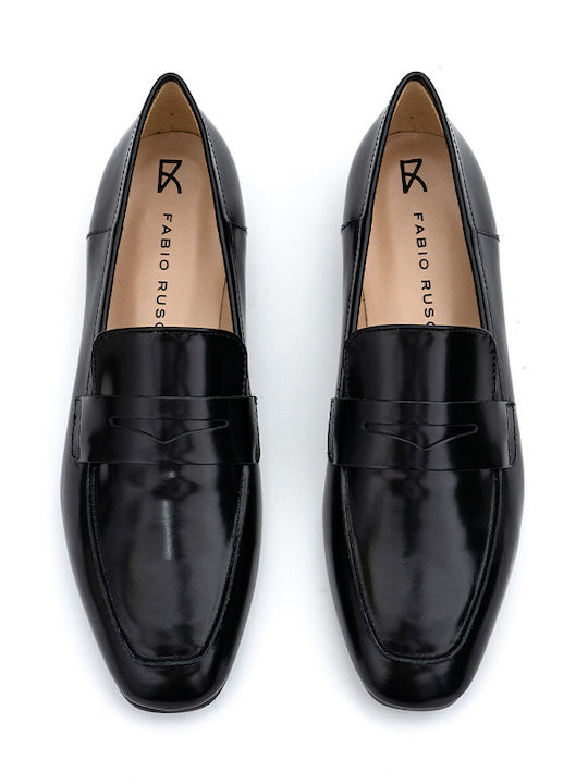 Δερμάτινα Γυναικεία Loafers σε Μαύρο Χρώμα