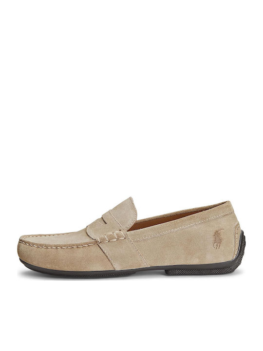 Reynold Men's Suede Moccasins Beige