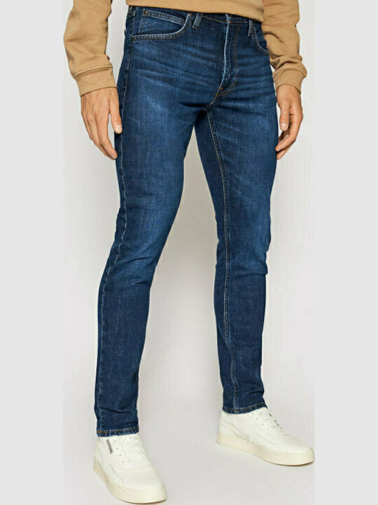 Worn Ανδρικό Παντελόνι Τζιν με Slim Tapered Εφαρμογή Navy Μπλε