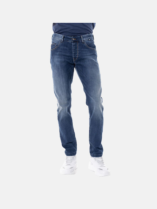 Herren Jeanshose Elastisch mit Slim Passform Marineblau
