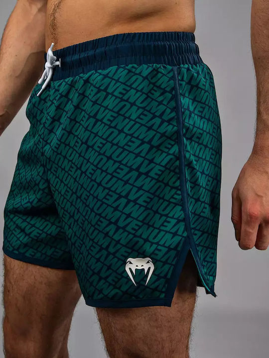 Men's Swimwear Shorts Deep Ocean Blue Emerald Green With Patterns