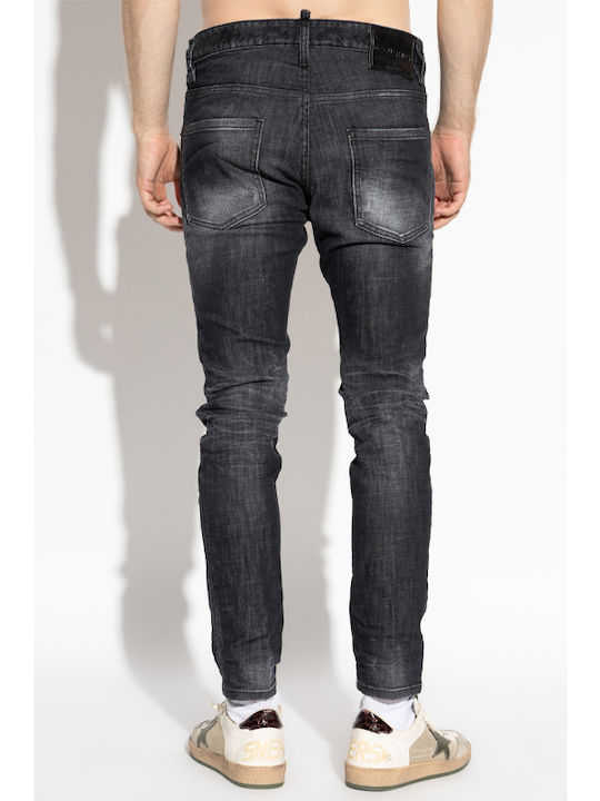 Dsquared2 Skater Men's Jeans Pants Elastic Slim Fit Black