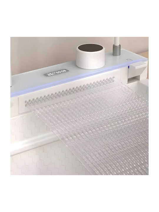 Naron Επικαθήμενος Νεροχύτης Inox με Μπαταρία Μ75xΠ46cm Λευκός