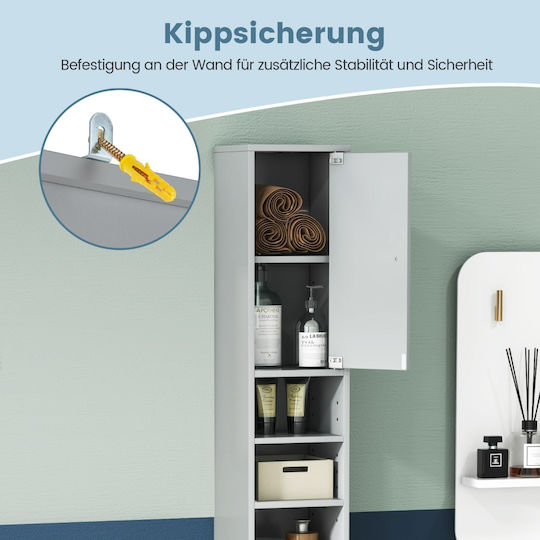 Costway Cabinet de baie L20xA20xÎ180cm Gri