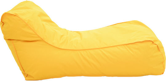 Bean Bag Chair Sunbed Waterproof Lara Yellow 60x150x40cm