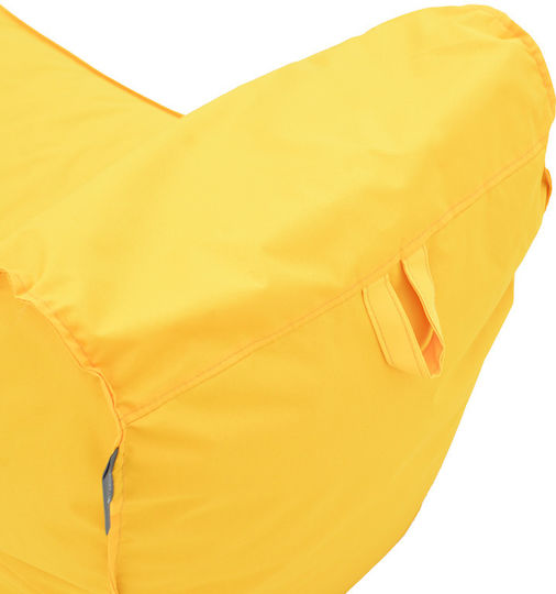Bean Bag Chair Sunbed Waterproof Lara Yellow 60x150x40cm