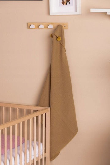 Sensillo Baby Hooded Towel Brown 75x75cm