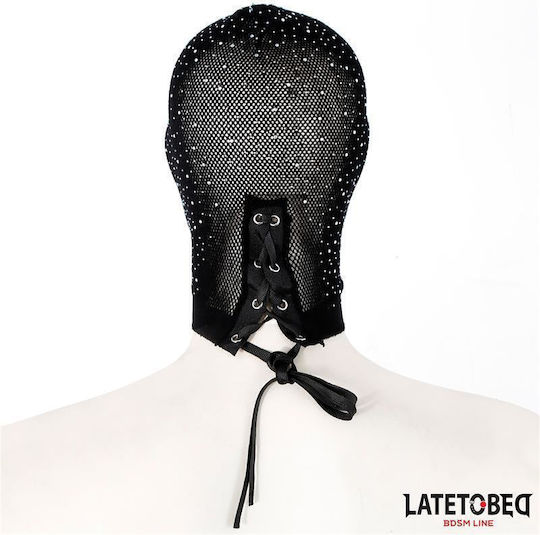 Latetobed Bdsm Линия Дантелена Качулка Лъскави Диаманти