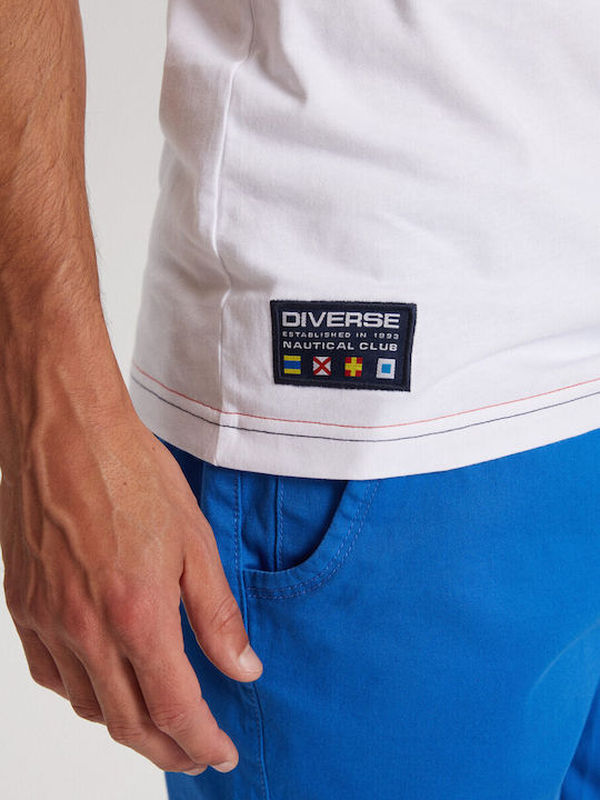 Diverse Polo Bluza Tricou Cu Mânecă Scurtă Bay Alb-Roșu