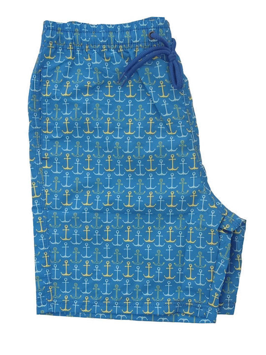 Men's Swimwear Speedy Shark Light Blue-Yellow
