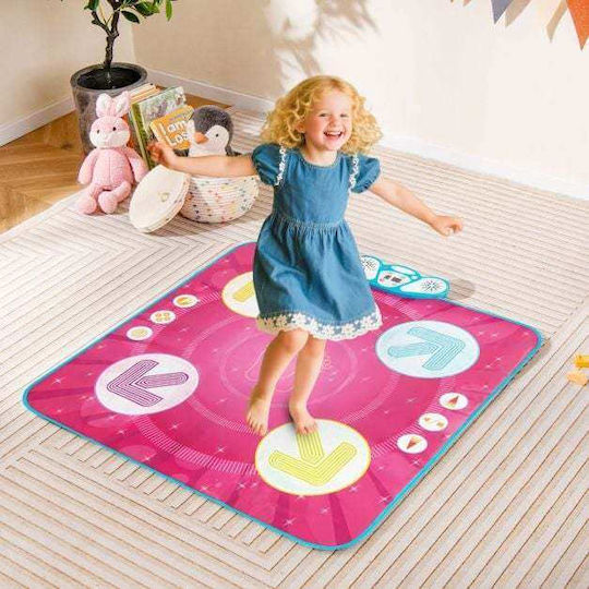 Costway Pink Kids Dance Mat Led Lights Music Memory Tm10156