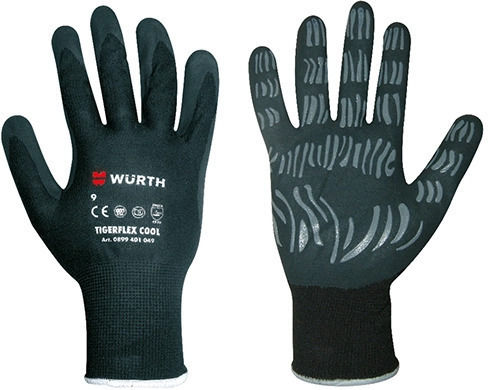 Wurth Tigerflex Cool Gloves for Work Black Nitrile 1pcs