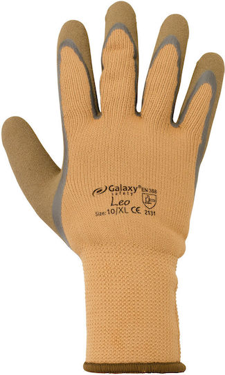 Galaxy Safety Solutions Galaxy Leo Gloves for Work Brown Latex/Cotton 1pcs