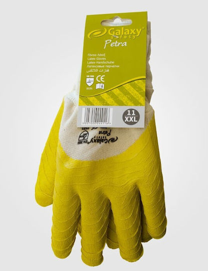 Galaxy Petra Gloves for Work Yellow Latex 1pcs