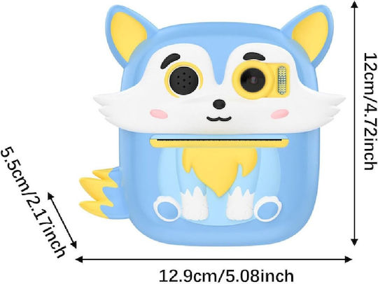 SPV Cute Kitty Παιδική Φωτογραφική Μηχανή 48MP με Θερμική Εκτύπωση Γαλάζια