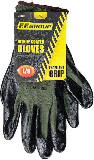 FFG Gloves for Work Electrician Khaki Nitrile/Polyester 1pcs