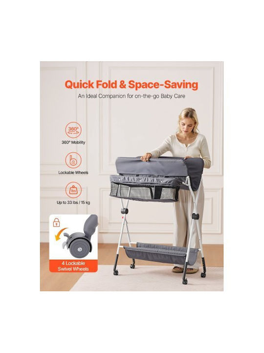 Grau 84.8x74.5x103cm Baby Wickelkommode