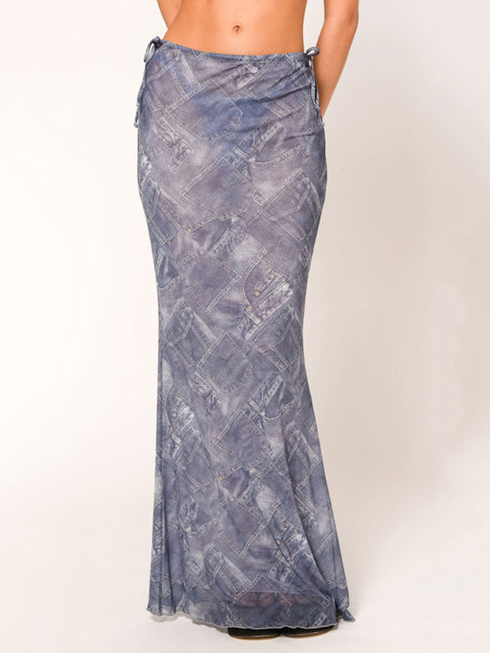 Maxi Rock Denim Blue