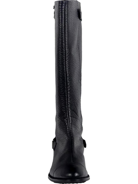 Leder Damenstiefel Schwarz