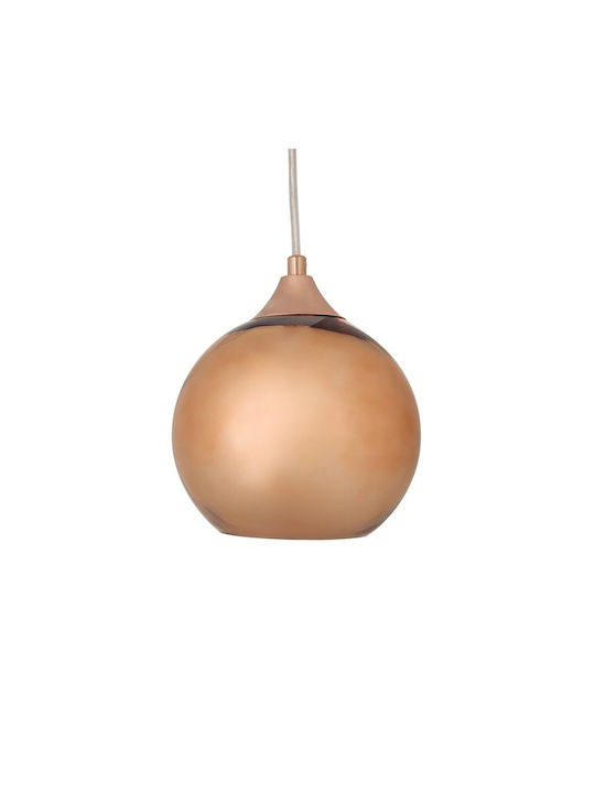 GloboStar Candela Κρεμαστό Φωτιστικό Χάλκινο με Ντουί E27 15εκ.