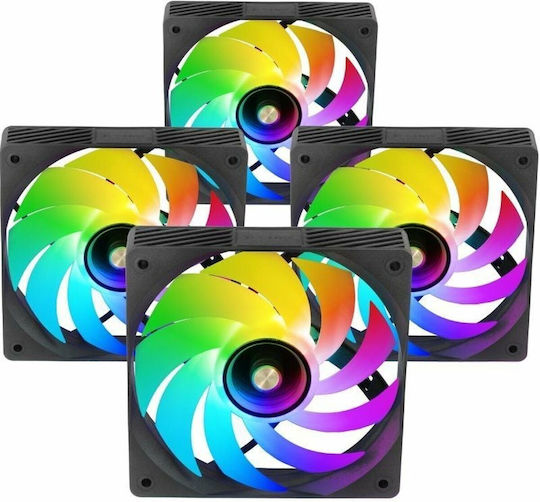 Mars Gaming MFSI4KIT Case Fan 120mm με RGB Φωτισμό