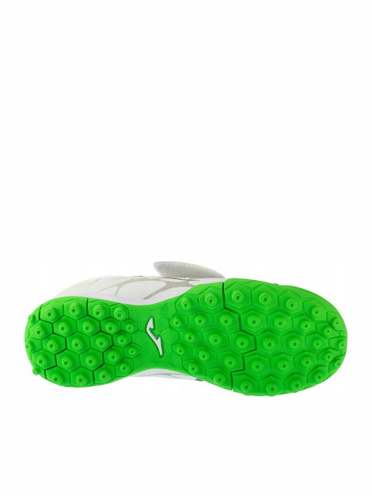 Kids Soccer Cleats Shoes Super Copa Jr with Turf Without Laces White