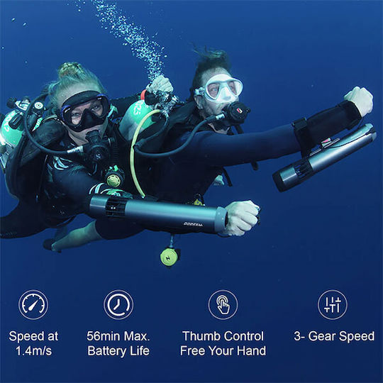 Waydoo Subnado Double FullPack by DJI Καταδυτικό Scooter με Μέγιστη Ταχύτητα 7km/h, Αυτονομία Μπαταρίας 60min και Βάρος 3kg