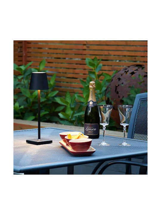 Rechargeable Table Lamp LED with Black Shade and Base