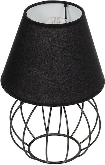 GloboStar Metal Table Lamp for Socket E27 with Black Shade and Base