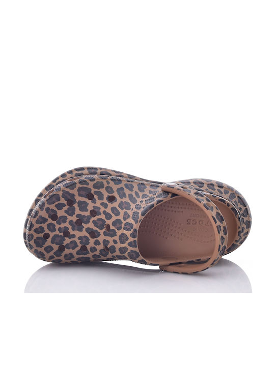 Crocs Bae Animal Women's Clogs Brown