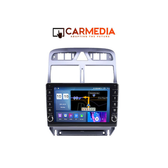Carmedia Ηχοσύστημα Αυτοκινήτου για Peugeot 307 2001-2008 (Bluetooth/USB/WiFi/GPS/Apple-Carplay/Android-Auto) με Οθόνη Αφής 9"