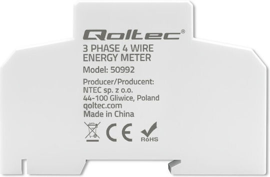 Qoltec Όργανο Μέτρησης Ηλεκτρολογικού Πίνακα Ψηφιακό Ράγας Τριφασικό Modbus
