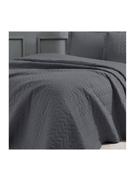 Tac Set Coverlet Semi-double from Polyester Anthracite 180x250cm 2pcs