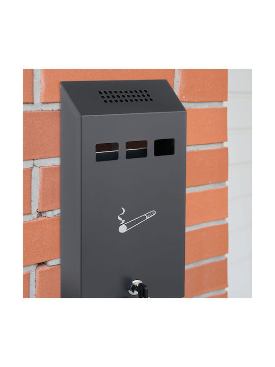 Cenușare Outdoor Dimensiuni 32.5 X 15 X 6 Cm Antracit Relaxdays