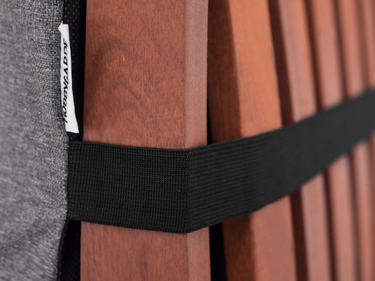 Μαξιλάρι Καρέκλας Κήπου με Πλάτη Γραφίτης