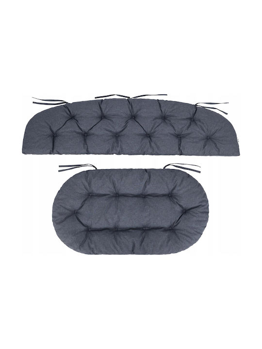 Garden Chair Cushion with Backrest Navy Blue
