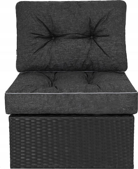 Waterproof Garden Chair Cushion with Backrest Brown