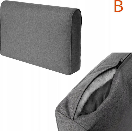 Garden Chair Cushion with Backrest Gray
