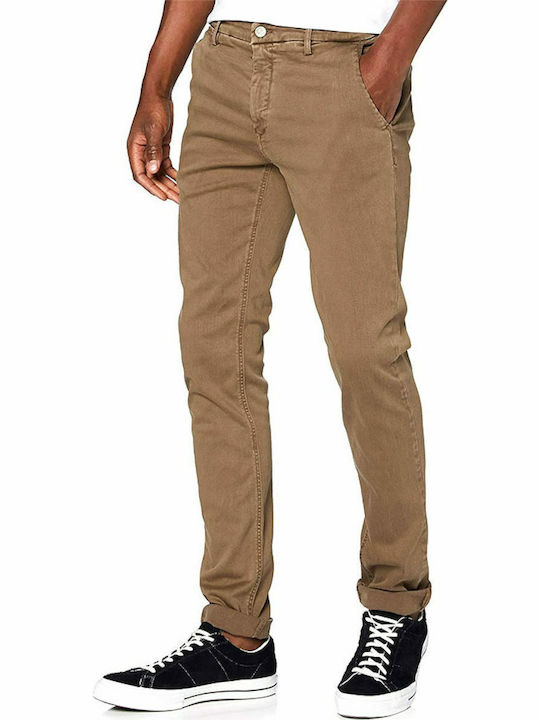 Zeumar Hyperflex Παντελόνι Chino Ελαστικό σε Slim Εφαρμογή Καφέ
