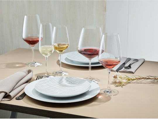 Lumarko Set of Glasses for Red Wine made of Glass Stemmed 656ml 4pcs