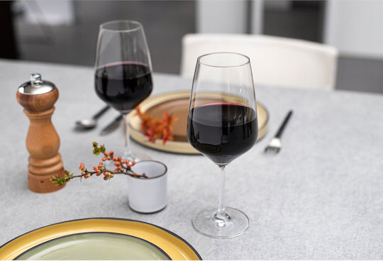 Lumarko Set of Glasses for Red Wine made of Glass Stemmed 656ml 4pcs