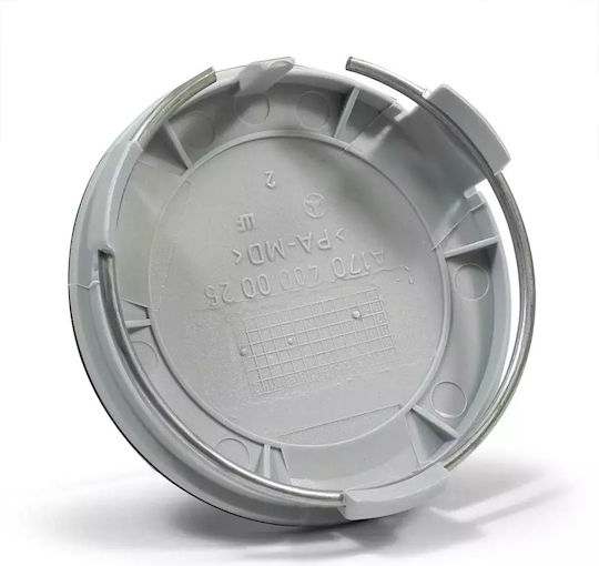 Set 2 Pieces Snap-On Car Wheel Center Caps Mercedes 75mm – Red
