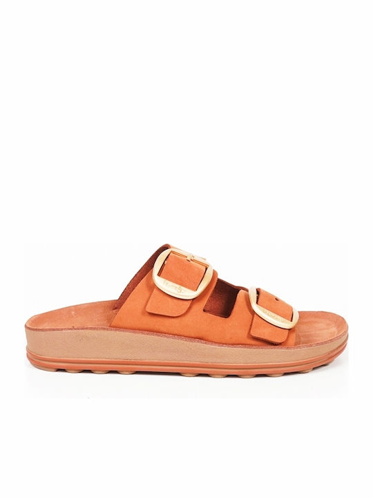 Despoina Leather Women's Flat Sandals Anatomic Tile