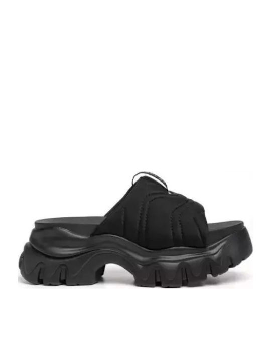Platforme dama în Tip Παντόφλα Negră