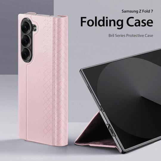 Dux Ducis Bril Series Buchen Sie Leder / Synthetisches Leder / Kunststoff Rosa (Galaxy Z Fold7)