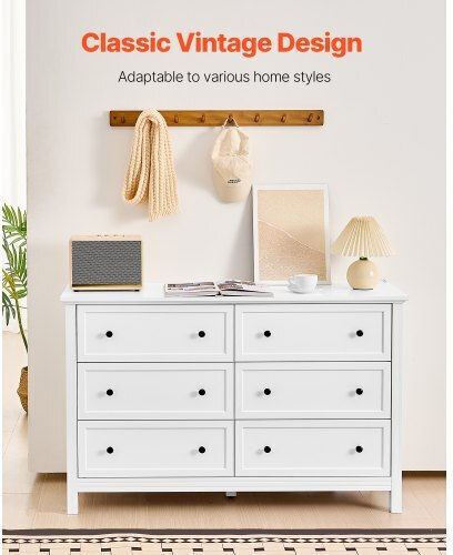 Συρταριέρα Κρεβατοκάμαρας aus Holz & Metall mit 6 Schubladen White 120.1x39.6x78.7cm Συρταριέρα Κρεβατοκάμαρας aus Holz & Metall mit 6 Schubladen White 120.1x39.6x78.7cm