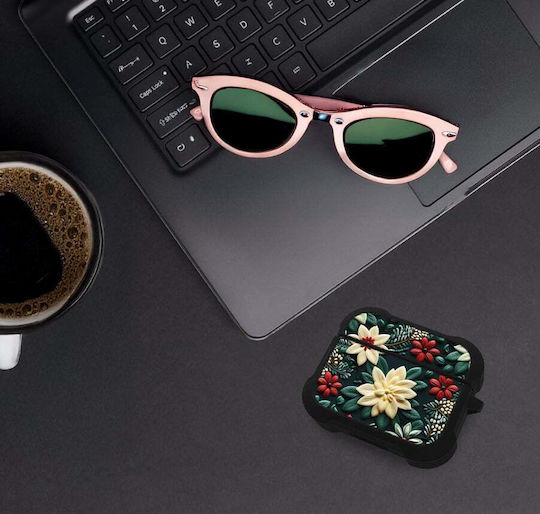 Sonique 3d Flower Series Θήκη Σιλικόνης σε Πράσινο χρώμα για Apple AirPods Pro