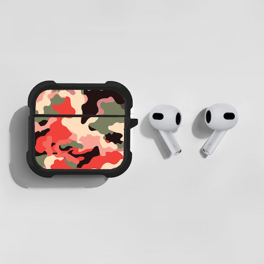 Sonique Camouflage Army Series Калъф в Червен цвят за Apple AirPods 3